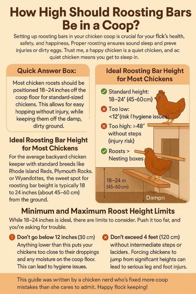 How High Should Roosting Bars Be? [Chicken Coop Guide for All Breeds]