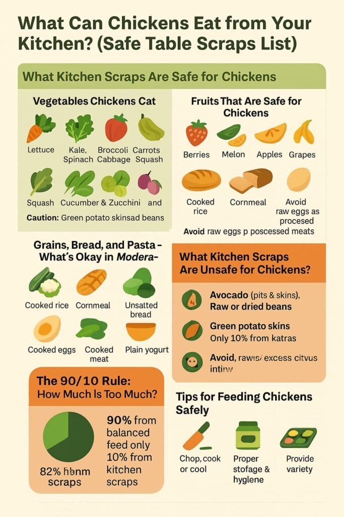 What Can Chickens Eat from Your Kitchen? (Safe Table Scraps List)