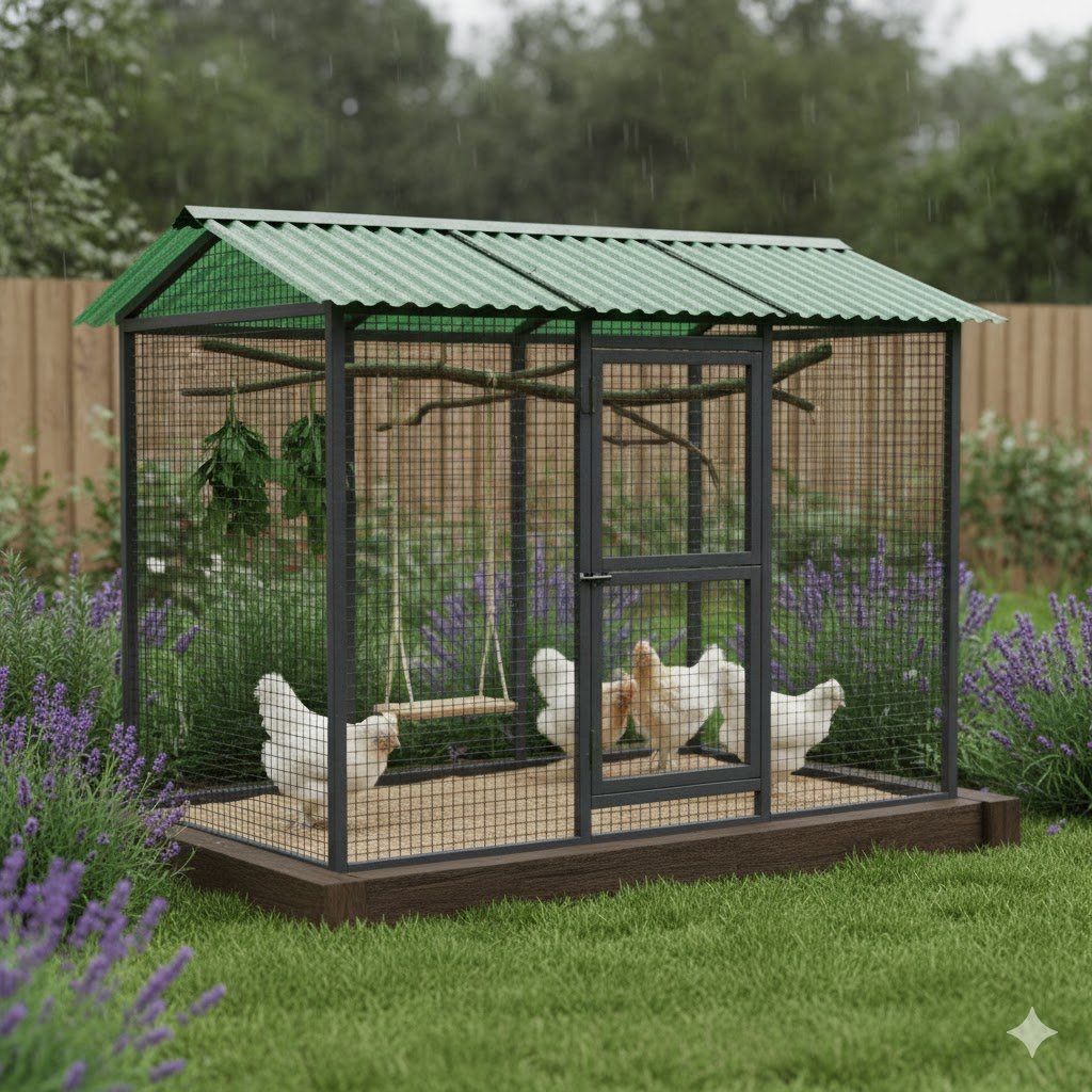 How do you keep chickens from getting bored: Enrichment ideas in a walk-in chicken run with dust baths and toys for UK flocks