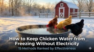 How to Keep Chicken Water from Freezing Without Electricity