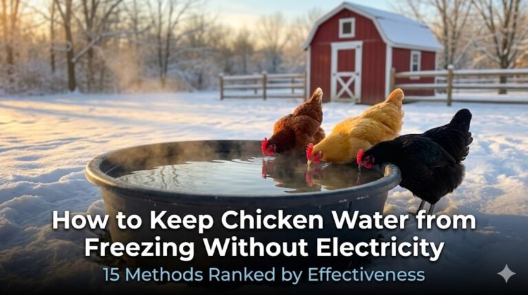 How to Keep Chicken Water from Freezing Without Electricity