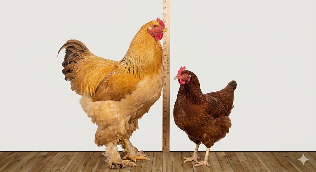 Buff Brahma Rooster Size and Weight