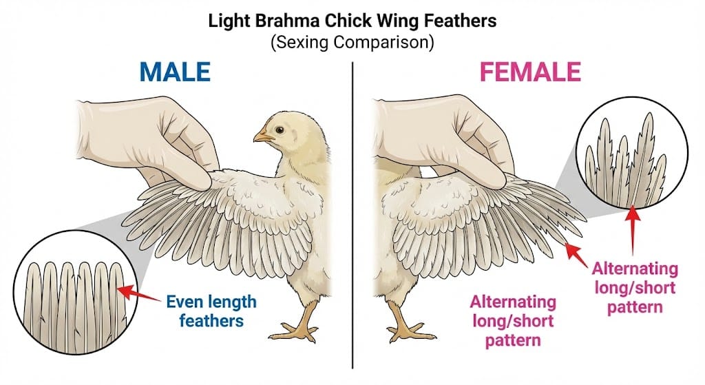 Wing Feather Sexing (Limited Reliability)