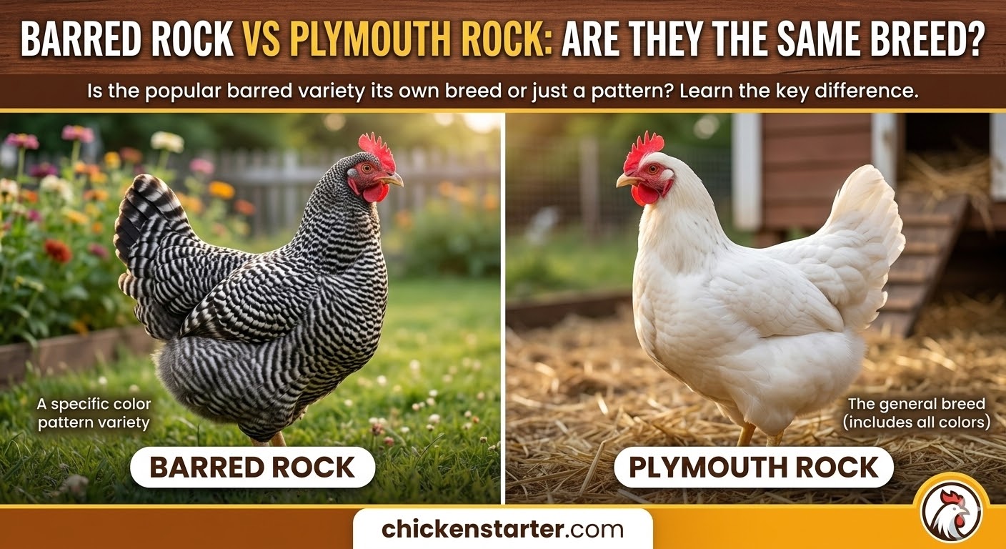 Barred Rock vs Plymouth Rock: Are They the Same Breed?