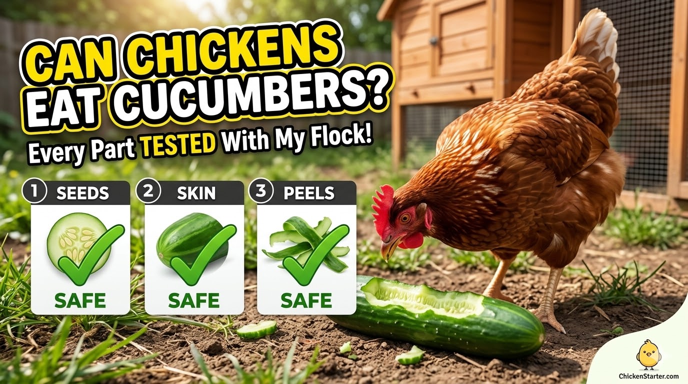 Can Chickens Eat Cucumbers? Every Part Tested With My Flock (Seeds, Skin and Peels)