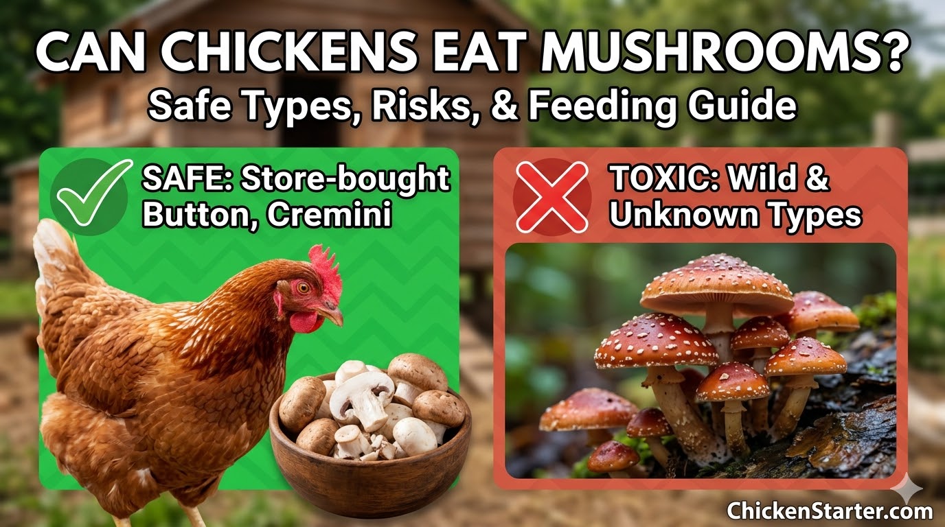 Can Chickens Eat Mushrooms? Safe Types, Toxic Risks and How to Feed Them