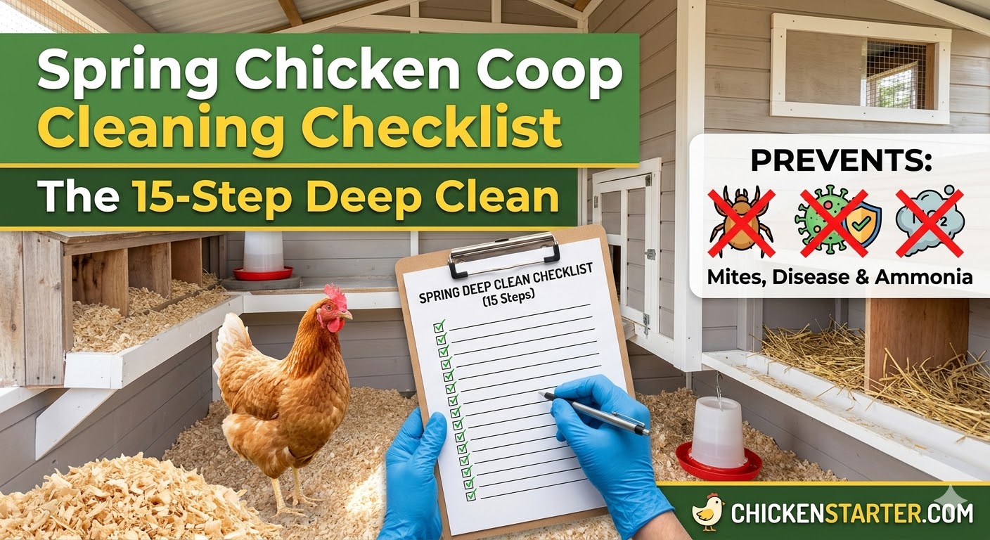 Spring Chicken Coop Cleaning Checklist: The 15-Step Deep Clean That Prevents Mites, Disease and Ammonia Damage