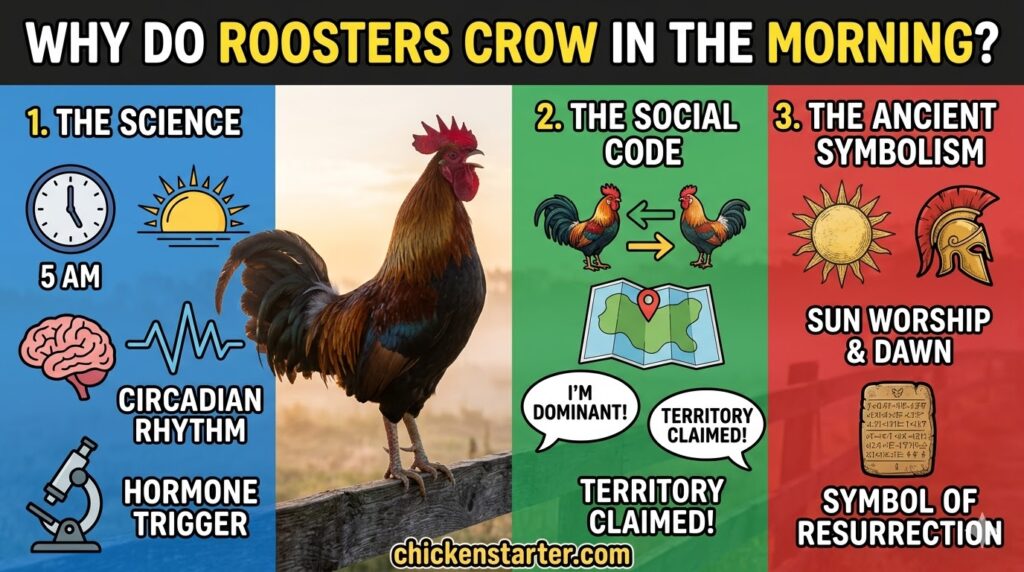 Why Do Roosters Crow In The Morning? Science, Social Code & Meaning