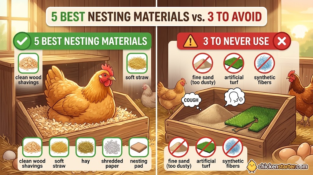 What to Put Inside a Chicken Nesting Box: 5 Best Materials (and 3 You Should Never Use)