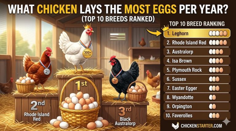 What Chicken Lays the Most Eggs Per Year? (Top 10 Breeds Ranked)
