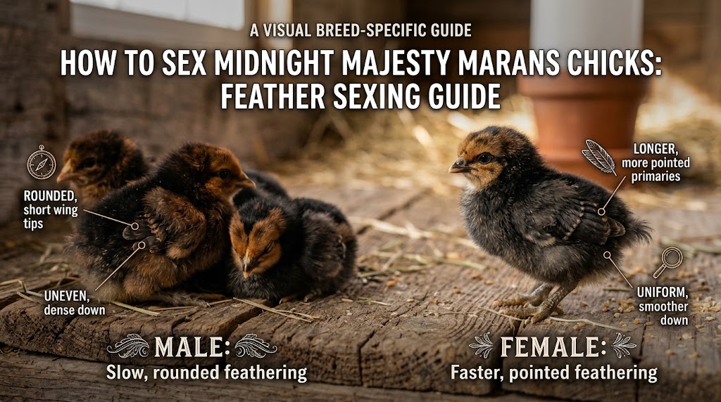 Midnight Majesty Marans Hen or Rooster? How to Sex Chicks (Day 1 to 8 Weeks)